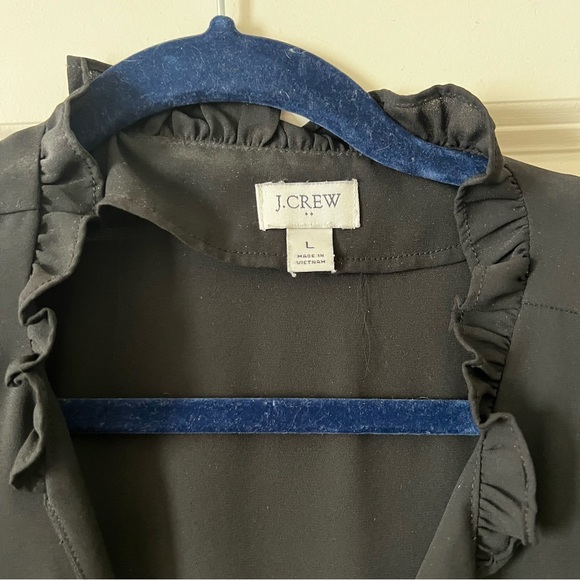 J. Crew Ruffle Neck Button Up Blouse - Picture 5 of 5